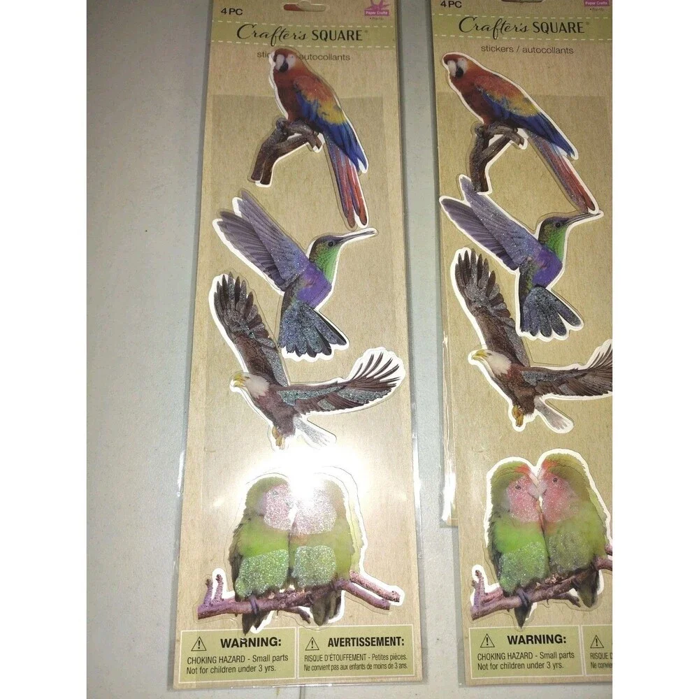 11pk Crafter's Square 3D Pop-Up Stickers Nature Birds Flowers 44ct Total